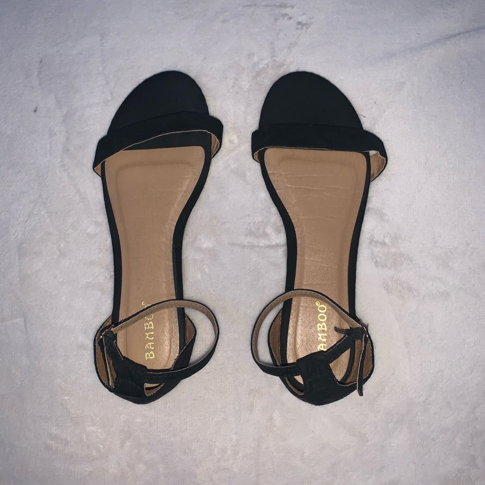 Velvet Black Sandals